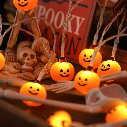 Guirnalda de Luces Halloween 2025 – Calabaza, Fantasma y Momia 🎃 Decoración de Fiesta 1.5m/3m/6m