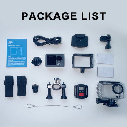 Action Camera 5K/4K con Estabilizador Electrónico | Cámara Deportiva WiFi para Bicicleta, Casco y Deportes Extremos