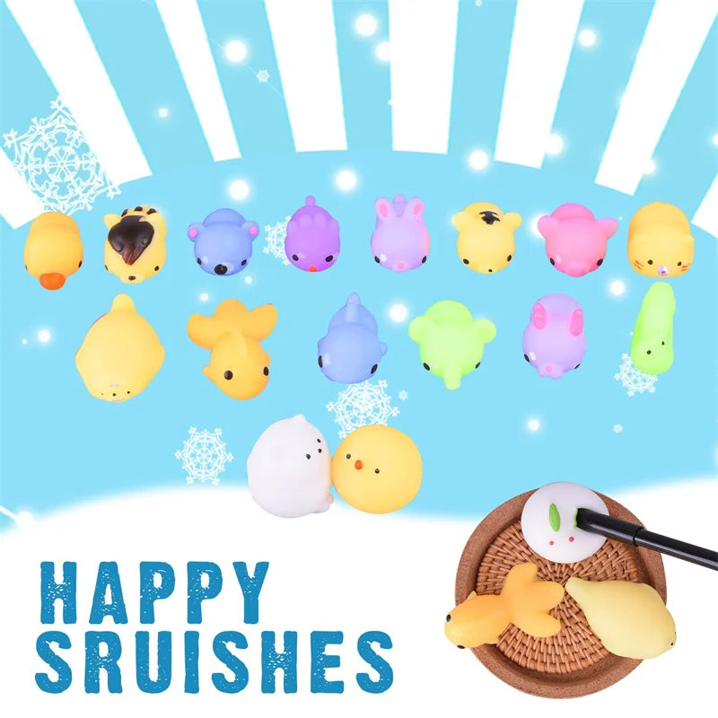 50-5PCS Mochi Squishies Kawaii – Juguetes Antiestrés para Niños, Pelotas Suaves Squeeze, Regalos de Fiesta y Cumpleaños
