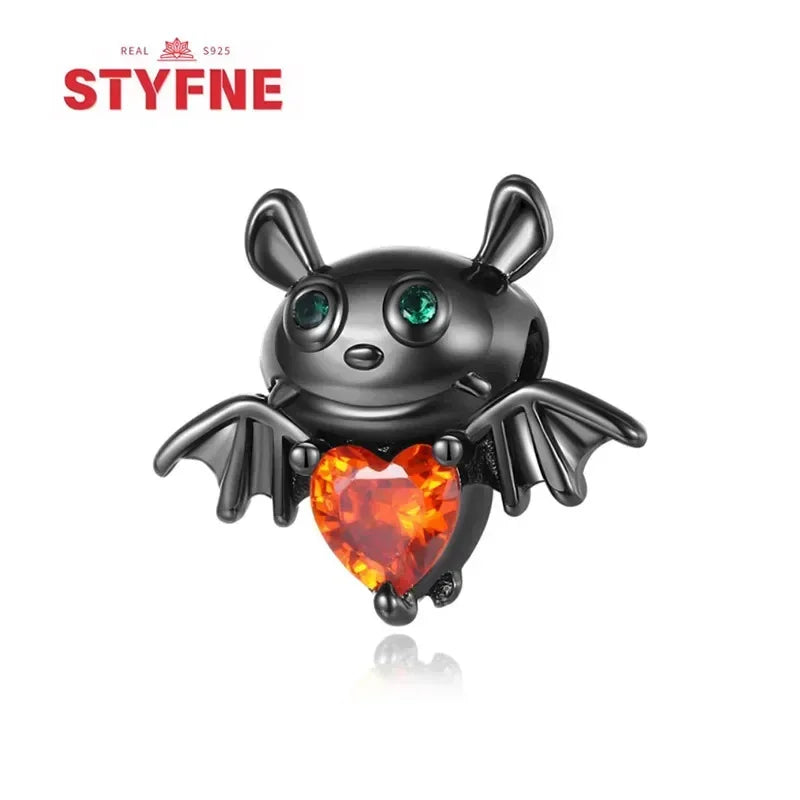 Charm Gato Negro de Plata 925 | Dije para Pulseras Pandora Mujer Joyería Fina