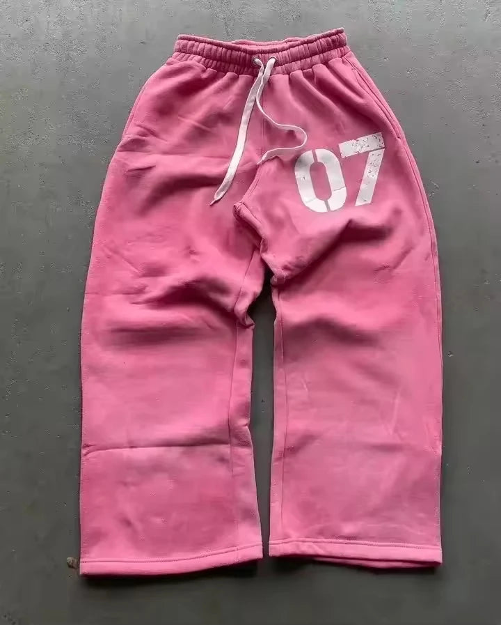 Conjunto Hoodie y Pantalones Y2K con Cremallera – Sudadera Oversize con Bordado de Letras Unisex, Moda Harajuku Retro 2 Piezas