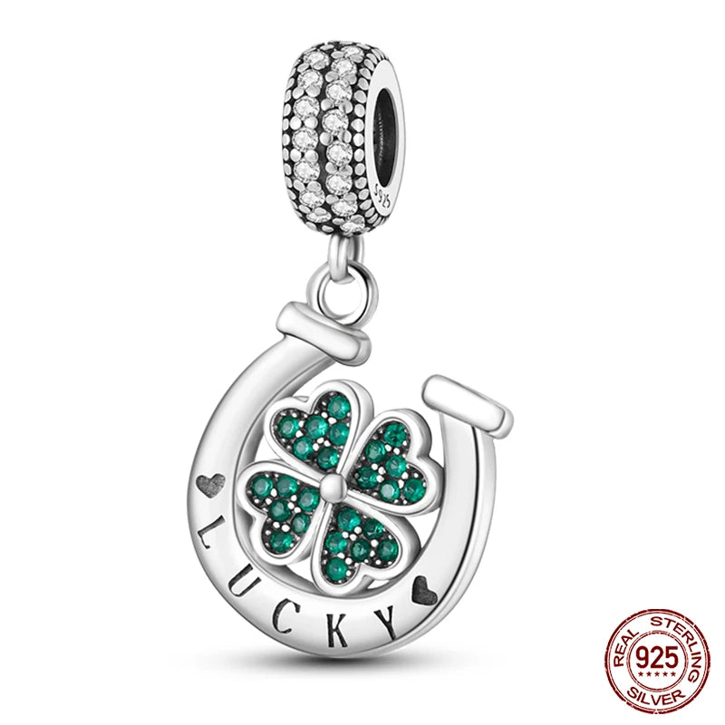 100% 925 Sterling Silver Creative Blue Luminous Firefly Charms Pendants Fit Qikaola 925 Original Bracelets DIY Birthday Jewelry