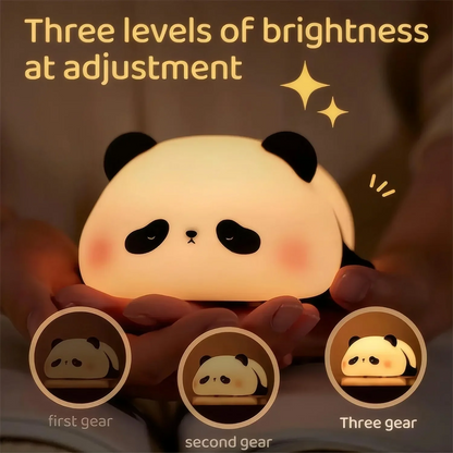 LED Night Light Cute Panda Sheep Rabbit Touch Silicone Nightlights USB Rechargeable For Bedroom Decoration Kids Birthday Gift