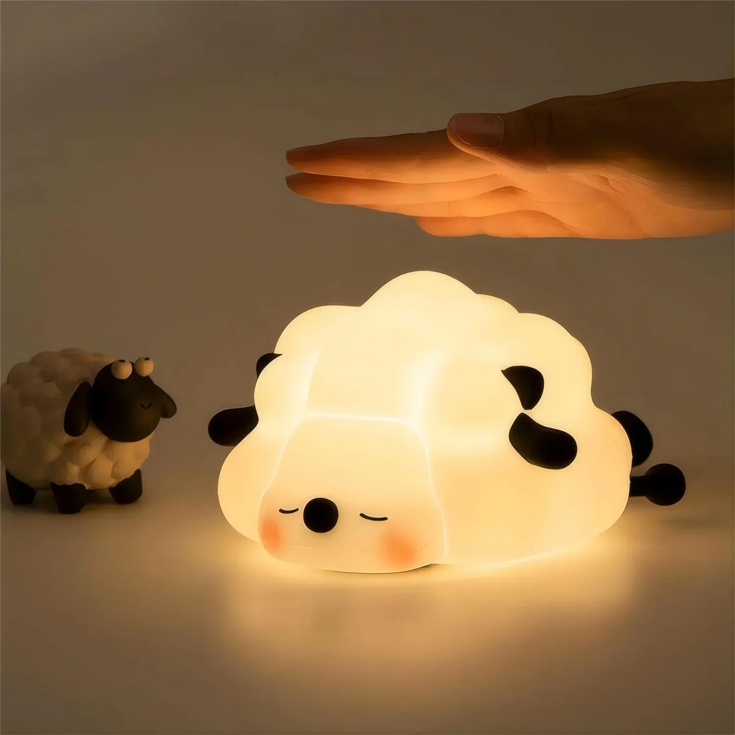 LED Night Light Cute Panda Sheep Rabbit Touch Silicone Nightlights USB Rechargeable For Bedroom Decoration Kids Birthday Gift