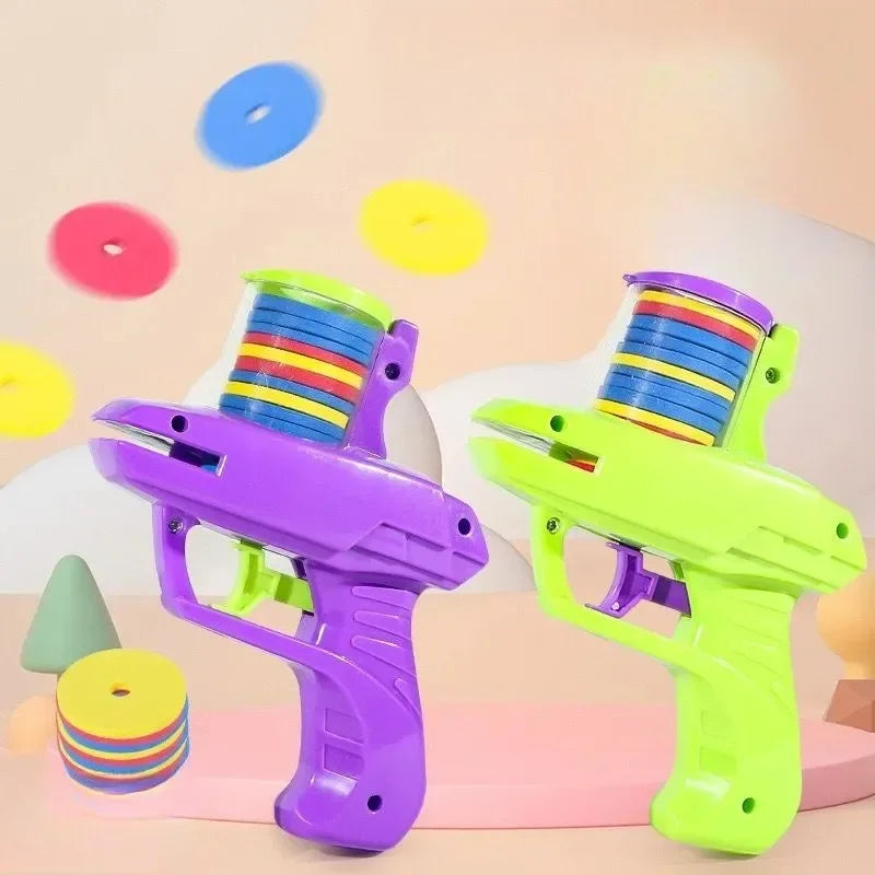 Pistola UFO Infantil con Discos de Espuma – Juguete Interactivo para Niños y Padres al Aire Libre