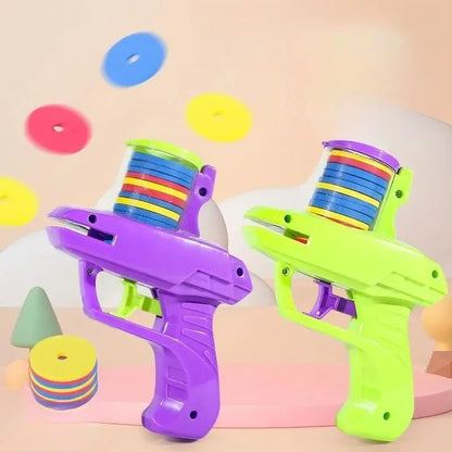 Pistola UFO Infantil con Discos de Espuma – Juguete Interactivo para Niños y Padres al Aire Libre