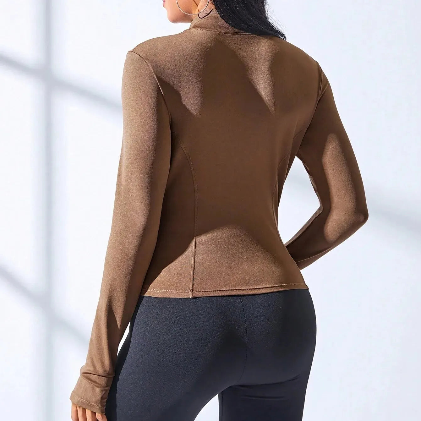 Chaqueta Deportiva Mujer 2024 | Corta con Cremallera Slim Fit Yoga y Fitness