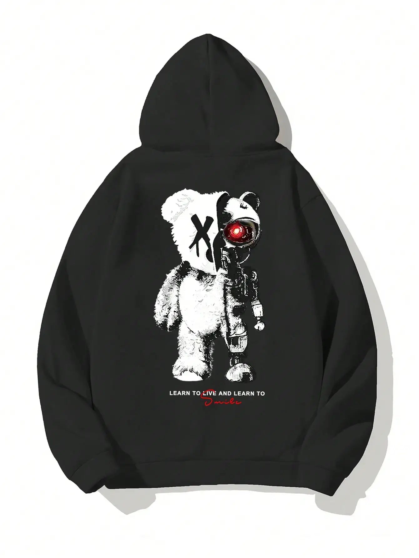 Hoodie Oversize con Estampado de Oso – Sudadera Creativa de Dibujos Animados para Hombre, Moda Casual Otoño Invierno