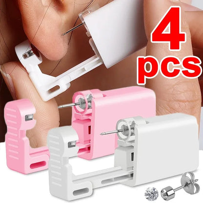 Kit de Perforación de Orejas y Nariz Desechable – Herramienta Estéril e Indolora con Aretes Incluidos