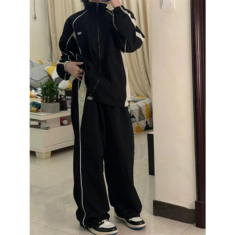 Pantalones Cargo Holgados Mujer | Pantalón Oversize Harajuku Streetwear Hip Hop Wide Leg Y2K