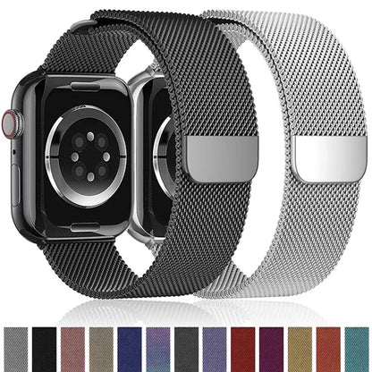 Correa Milanese para Apple Watch Ultra/SE/Series 9/8/7/6/5/3 – Pulsera Magnética de Acero Inoxidable 49mm 45mm 44mm 41mm 40mm 38mm