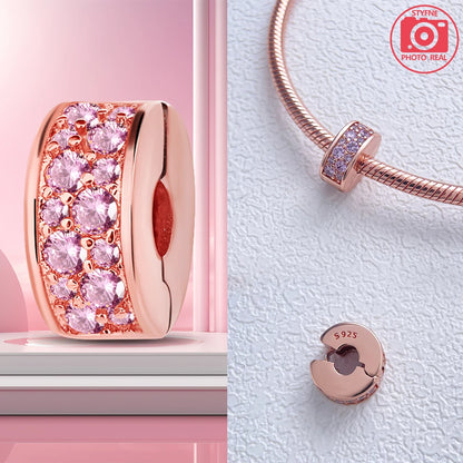Charm Colgante Pareja Plata 925 y Oro Rosa | Compatible Pandora Original | Pulsera o Collar Mujer