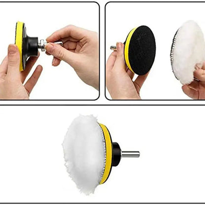 Almohadilla de Pulido Universal 3/4" M10/M14 | Disco de Lana Suave para Encerado y Limpieza de Carrocería