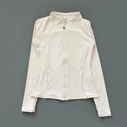 Chaqueta Deportiva de Mujer Quick Dry | Sudadera Slim Fit con Cremallera y Cuello Alto para Yoga, Running y Fitness