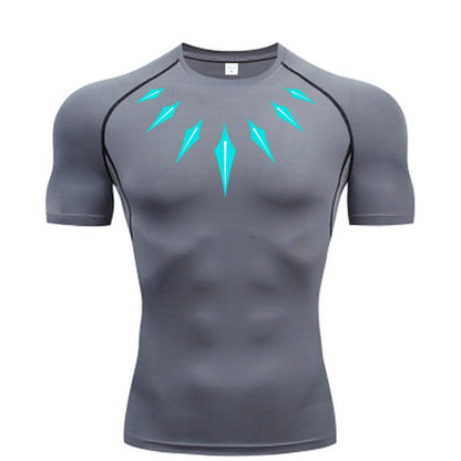 Camiseta Compresiva Anime para Hombre – Fitness, Running y Gym con Secado Rápido, Ajuste Slim y Estilo Atlético