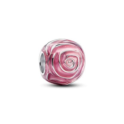 Charm Plata 925 Flores Rosadas | Cerezo y Margarita Brillante Compatible Pandora