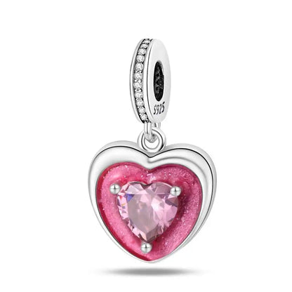 Charm princesa ángel rosa plata 925 – Abalorio de cumpleaños para pulsera tipo Pandora mujer