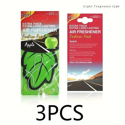 Ambientador de Coche Colgante en Forma de Hoja – 3 a 60 Piezas Aroma Natural Vainilla Perfume Interior Auto