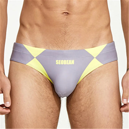 Pantaloneta de Baño para Hombre – Bóxer Sexy de Cintura Baja en Nylon, Secado Rápido para Playa, Natación y Surf