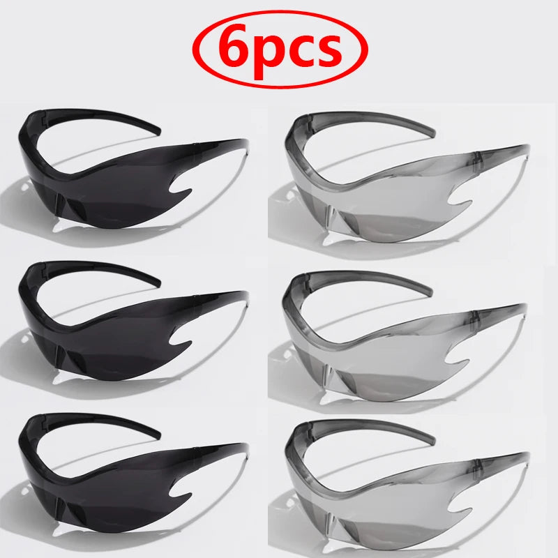 Gafas de Sol Deportivas Y2K Unisex | Estilo Punk de Lujo Una Pieza UV400 Hip Hop Ciclismo