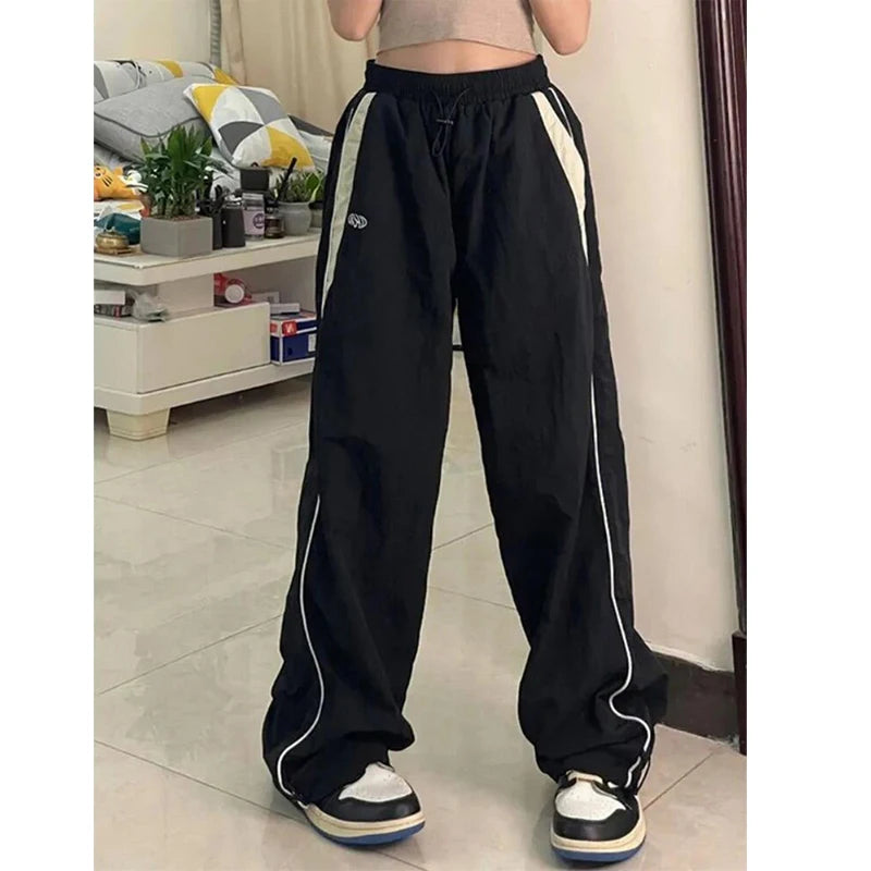 Pantalones Cargo Holgados Mujer | Pantalón Oversize Harajuku Streetwear Hip Hop Wide Leg Y2K