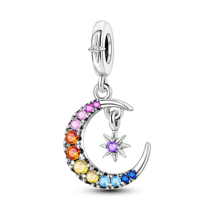 Charm Corazón Mamá e Hija en Plata 925 – Colgante Clásico para Pulseras Tipo Pandora, Regalo Día de la Madre
