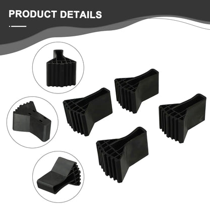 4 Piezas Pies Antideslizantes para Escalera – Protectores de Goma Reemplazables para Patas de Escaleras y Muebles