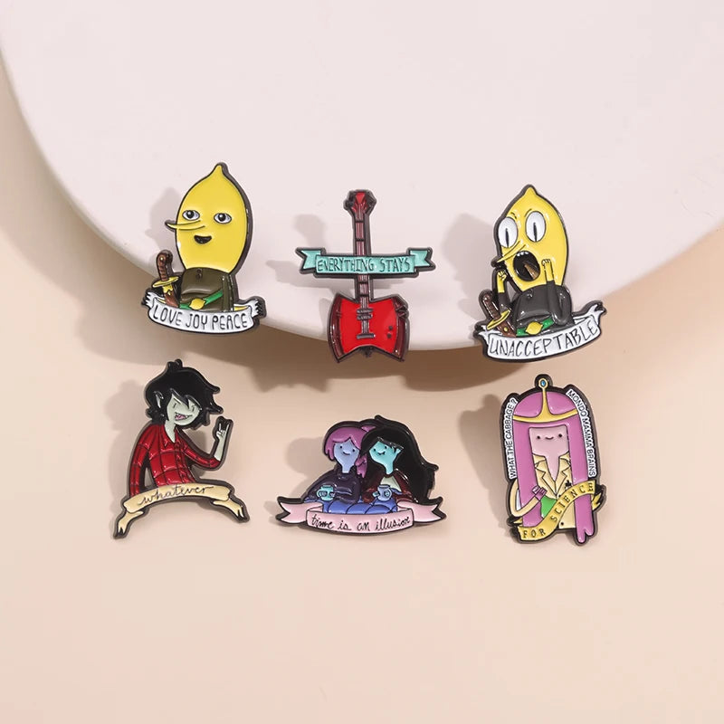 Pins de Dibujos Animados Anime – Broches Esmaltados de Monje Tierno, Chapas Divertidas para Regalo