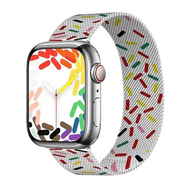 Correa Milanese para Apple Watch Ultra/SE/Series 9/8/7/6/5/3 – Pulsera Magnética de Acero Inoxidable 49mm 45mm 44mm 41mm 40mm 38mm