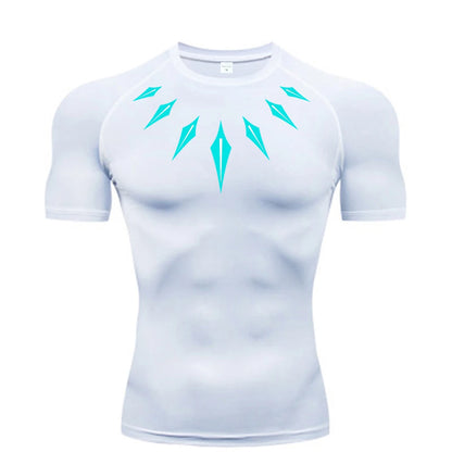 Camiseta Compresiva Anime para Hombre – Fitness, Running y Gym con Secado Rápido, Ajuste Slim y Estilo Atlético