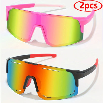 Gafas Deportivas Wrap Around | Unisex One Piece Oversized UV400 para Ciclismo, Pesca y Esquí
