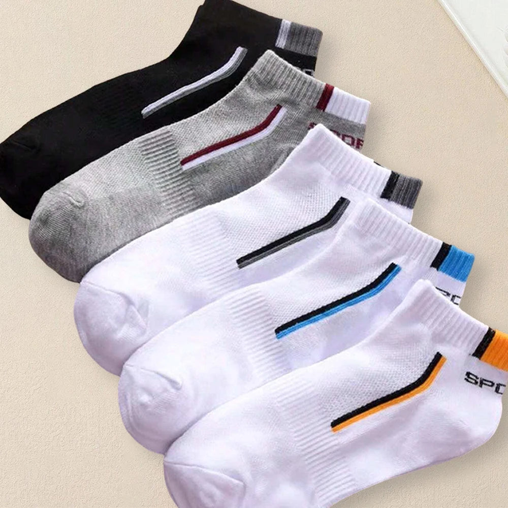 5 Pares de Calcetines Cortos de Verano para Hombre | Moda Casual | Transpirables, Ligeros y Cómodos