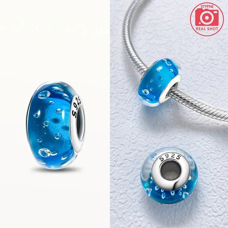 Cuenta Murano en Plata 925 | Beads de Vidrio de Colores para Pulsera Pandora Original