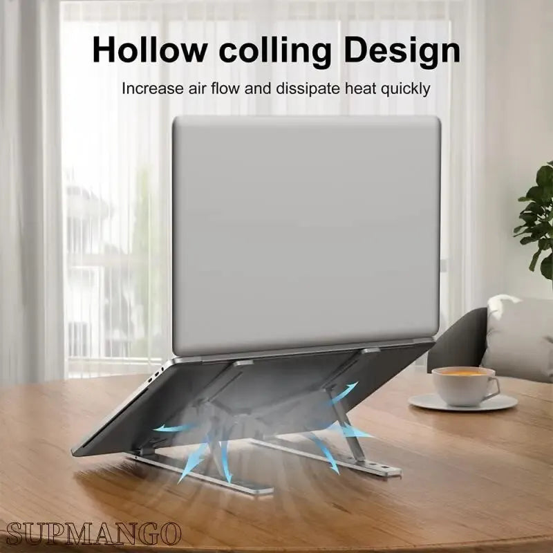 Soporte Portátil para Laptop de Aluminio | Base Plegable Ajustable para Notebook y MacBook | Accesorio Ergonómico