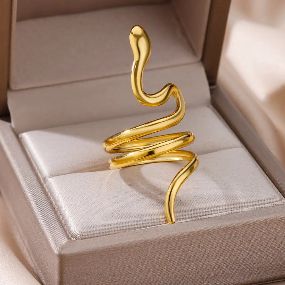 Anillos Clásicos de Acero Inoxidable 316L para Mujer - Color Dorado de Lujo Antialérgico y Duradero