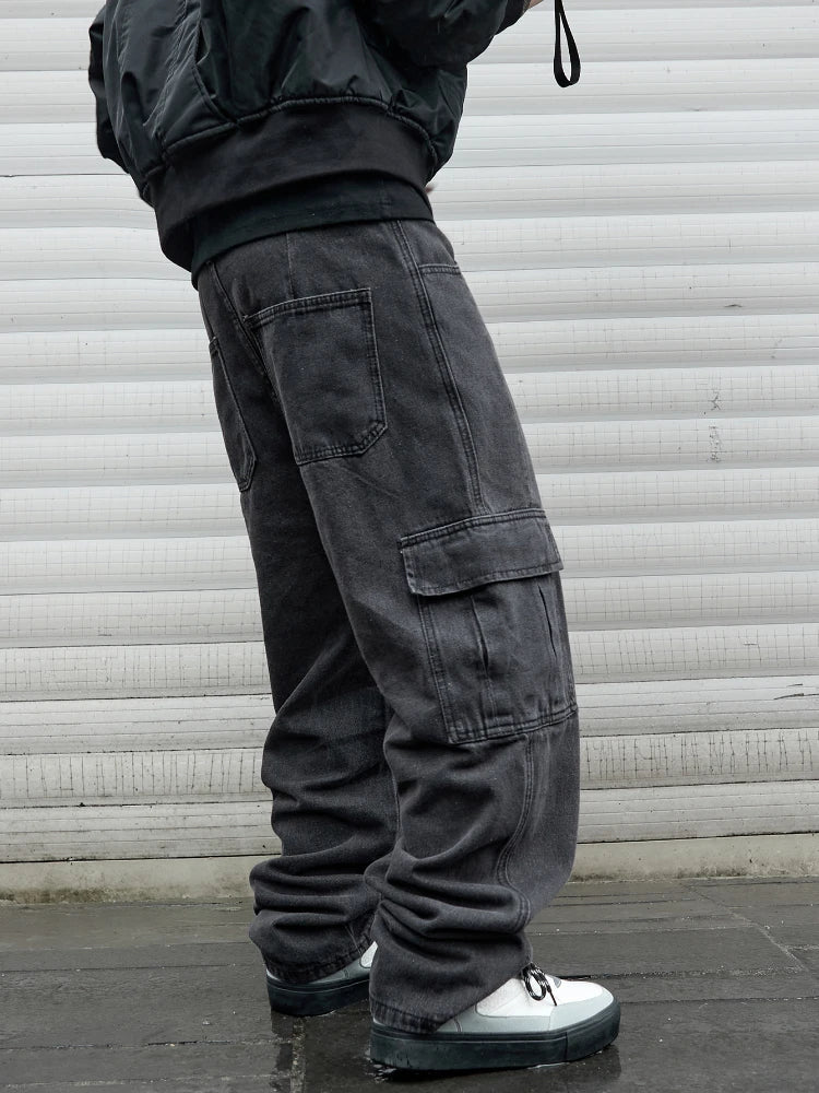 Jeans Baggy Y2K para Hombre – Pantalones Hip Hop Harajuku Oversize Pierna Ancha Denim Cargo Estilo Coreano Streetwear