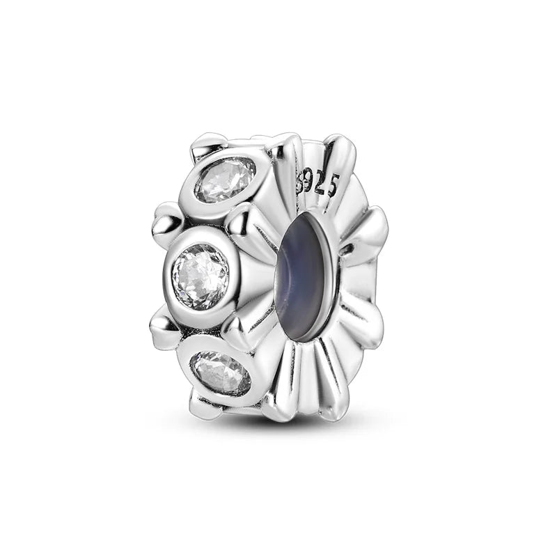 Charm de Plata 925 con Mariposa y Dragón – Abalorio Colorido con Zirconia Arcoíris para Pulseras DIY