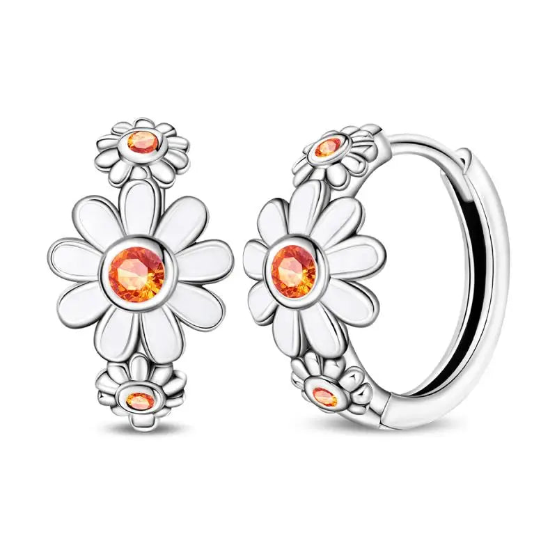 Aretes Primavera Plata 925 | Abeja, Flor y Mariposa | Aros Dobles Mujer