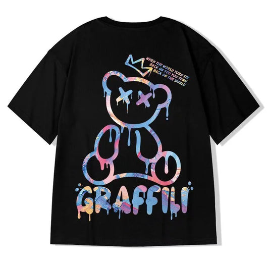 Camiseta Oversize M-8XL – T-shirt Coreana, Manga Corta, Cuello Redondo, Casual Verano, Outfits en Pareja para Hombre