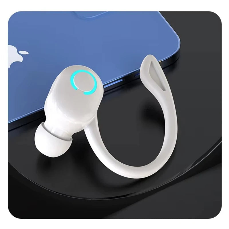 Bluetooth 5.2 Business Wireless Headphone Ear-Hook Mini HIFI Bass Noise Cancelling Earphone With Mic Earbuds Sport Game Headset