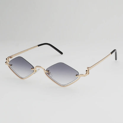 Gafas de Sol Poligonales Pequeñas Mujer | Estilo Vintage Cat Eye Marco Metálico
