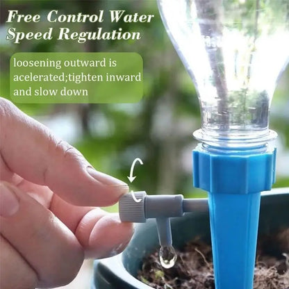 Sistema de Riego Automático por Goteo – Auto-Watering Spike Ajustable para Plantas de Interior y Exterior
