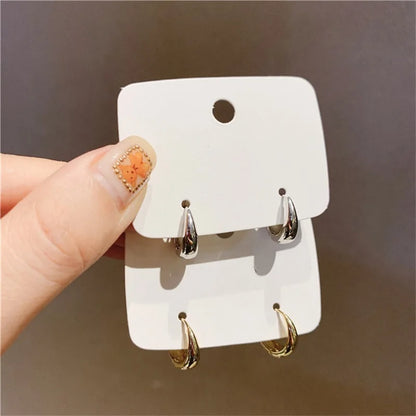 Aretes de Aro Huitan para Mujer | Joyería de Moda Sencilla y Versátil | Accesorios Elegantes para Uso Diario