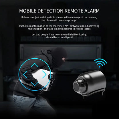 Cámara Mini X5 HD 1080P – WiFi Inalámbrica Compacta con Grabación y Visión Nocturna para Hogar y Camping