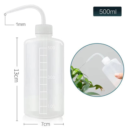Regadera de Precisión 150/250/500mL – Botella de Plástico con Pico para Riego de Suculentas, Plantas y Flores + Herramientas de Jardinería