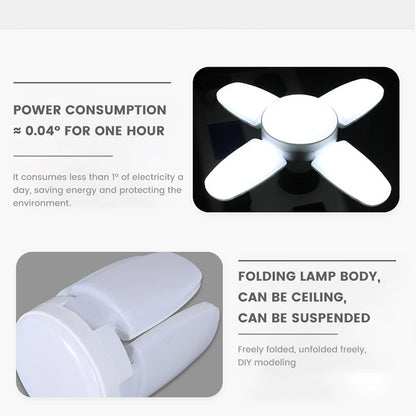 Bombilla LED Plegable en Forma de Ventilador E27 – 28W, 220V/85-265V, Luz Blanca Fría o Cálida, 50.000h de Vida Útil