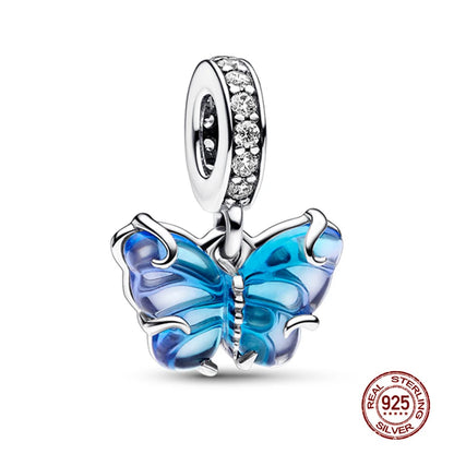 Charm Mariposa de Plata 925 | Dije para Pulsera o Collar 3mm Mujer Joyería Fina