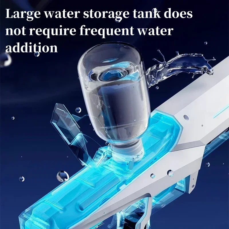 Pistola de Agua Eléctrica Automática | Recargable con Absorción de Agua Rápida | Juguete para Playa y Piscina Adultos y Niños