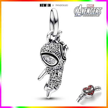 Charm Marvel Disney en Plata 925 – Abalorios Captain America, Wolverine y Deadpool para Pulsera Original Mujer