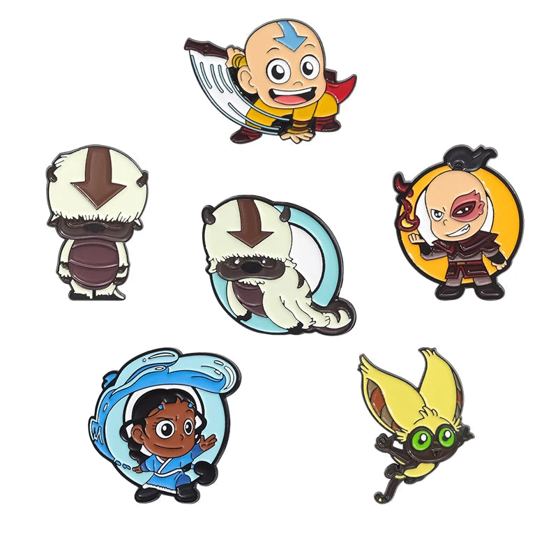 Pins de Dibujos Animados Anime – Broches Esmaltados de Monje Tierno, Chapas Divertidas para Regalo